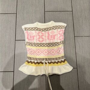 Stella pardo paris Knit Sweater - Cream, Brown, Pink XS